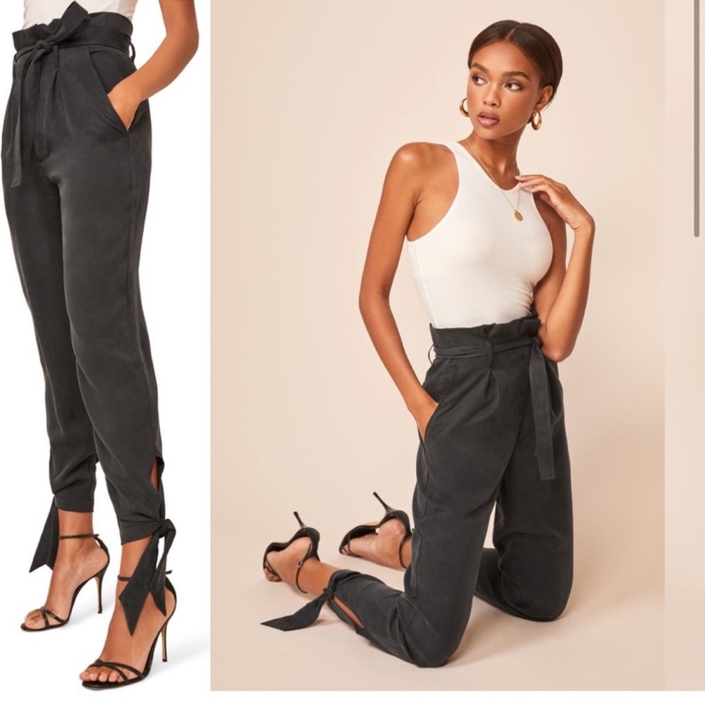 Reformation Avalon Tie Cuff Jogger Pants
